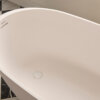 Ruvati 66-inch Matte White epiStone Solid Surface Oval Freestanding Bath Tub Canali - RVB6719WH