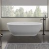 Ruvati 69-inch White epiStone Solid Surface Oval Freestanding Bath Tub Viola - RVB6732WH Ruvati 69-inch White epiStone Solid Surface Oval Freestanding Bath Tub Viola - RVB6732WH