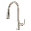 Ruvati Simoni Stainless Steel Pull Down Kitchen Faucet Single Handle Traditional Gooseneck with Pull Out Sprayer - RVF1234BN