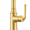 Ruvati Simoni Brushed Gold Kitchen Faucet Single Handle Traditional Farmhouse with Pull Down Spray Hose - RVF1234SG