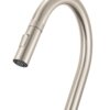 Ruvati Vestia Single Handle Pull Down Kitchen Faucet Knurling Contemporary with Sprayer in Stainless Steel - RVF1237BN