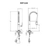 Ruvati Bianca Single Handle Pull Down Industrial Pre-Rinse High Arc Kitchen Faucet with Sprayer in Stainless Steel - RVF1238BN