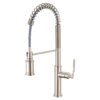 Ruvati Bianca Single Handle Pull Down Industrial Pre-Rinse High Arc Kitchen Faucet with Sprayer in Stainless Steel - RVF1238BN