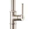 Ruvati Idris Single Handle Pull Down Kitchen Contemporary Art Deco Faucet with Sprayer in Stainless Steel - RVF1239BN