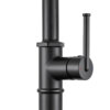 Ruvati Idris Single Handle Pull Down Kitchen Faucet Transitional Modern with Sprayer in Matte Black - RVF1239MB