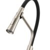 Ruvati Carina Single Handle Flexible Soft Hose Sprayer Kitchen Faucet in Stainless Steel and Black - RVF1242BN