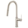 Ruvati Isola Single Handle Pull Down Kitchen Faucet Knurling Contemporary Tall Arc in Stainless Steel - RVF1248BN