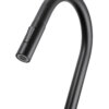 Ruvati Isola Single Handle Pull Down Kitchen Faucet Modern Knurled with Sprayer in Matte Black - RVF1248MB
