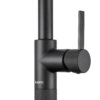 Ruvati Isola Single Handle Pull Down Kitchen Faucet Modern Knurled with Sprayer in Matte Black - RVF1248MB