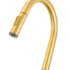 Ruvati Isola Single Handle Pull Out Kitchen Faucet Knurl Transitional with Sprayer in Brushed Gold - RVF1248SG