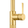 Ruvati Isola Single Handle Pull Out Kitchen Faucet Knurl Transitional with Sprayer in Brushed Gold - RVF1248SG