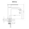 Ruvati Decora Single Handle Square Art Deco Square Transitional Bathroom Faucet in Brushed Nickel - RVF5132BN