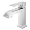 Ruvati Decora Single Handle Square Art Deco Square Transitional Bathroom Faucet in Brushed Nickel - RVF5132BN