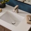 Ruvati Decora Single Handle Square Art Deco Square Transitional Bathroom Faucet in Brushed Nickel - RVF5132BN
