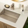 Ruvati Decora Single Handle Square Art Deco Square Transitional Bathroom Faucet in Brushed Nickel - RVF5132BN