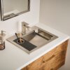 Ruvati Decora Single Handle Square Art Deco Square Transitional Bathroom Faucet in Brushed Nickel - RVF5132BN