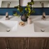 Ruvati Decora Single Handle Square Art Deco Square Transitional Bathroom Faucet in Brushed Nickel - RVF5132BN