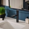 Ruvati Emilio Single Handle Diamond Pattern Knurled Bathroom Faucet Round in Gunmetal Black PVD - RVF5133BL