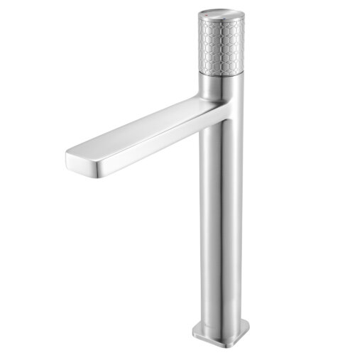 Ruvati Emilio Tall Vessel Single Handle Bathroom Faucet Modern Transitional in Brushed Nickel - RVF5134BN