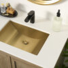Ruvati Este Single Hole Modern Transitional Bathroom Vanity Faucet in Matte Black - RVF5135MB