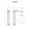 Ruvati Este Single Hole Tall Vessel Faucet Modern Bathroom Vanity in Brushed Nickel - RVF5136BN