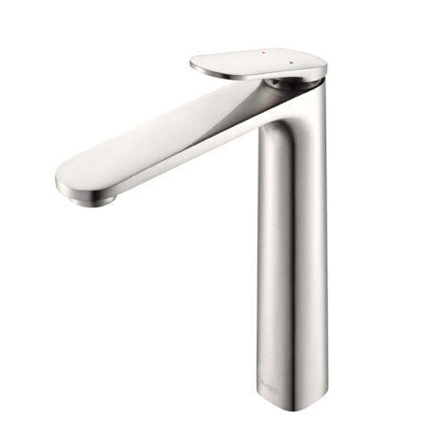 Ruvati Este Single Handle Stacked Vessel Bathroom Faucet in Brushed Nickel - RVF5136BN