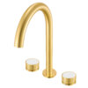 Ruvati Athena Two Handle Stone Marble Luxury Knob Widespread Bathroom Faucet in Brushed Gold - RVF5232SG