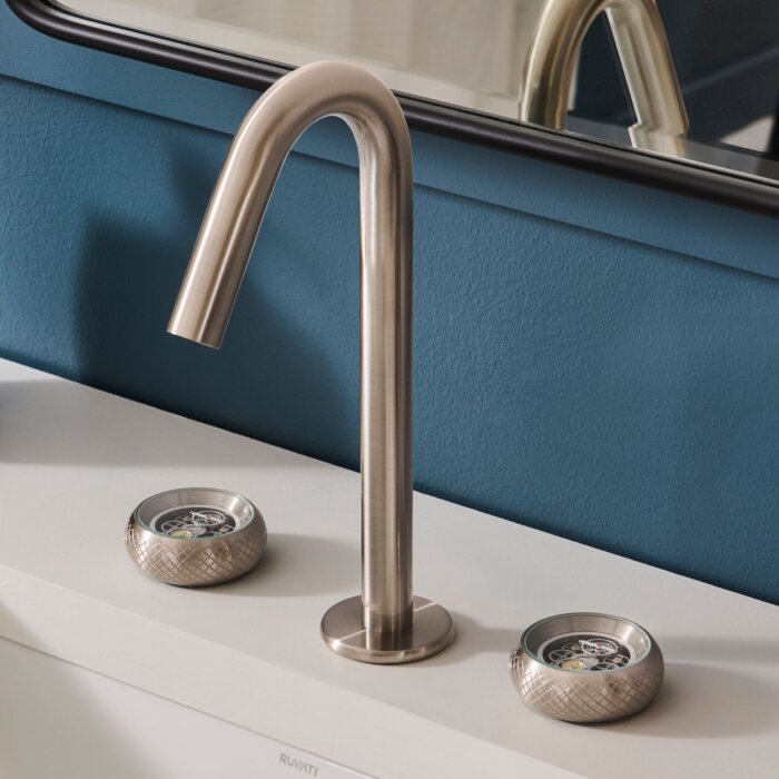 Ruvati Chrono Two Handle Watch Face Luxury Knob Widespread Bathroom Faucet in Brushed Nickel - RVF5234BN