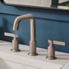 Ruvati Barolo Two Handle Widespread Art Deco Transitional Bathroom Faucet in Brushed Nickel - RVF5236BN