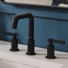 Ruvati Barolo Two Handle Widespread Art Deco Modern Luxury Bathroom Faucet in Matte Black- RVF5236MB
