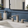 Ruvati Lanai Two Handle Widespread Modern Rectangular Square Bathroom Faucet in Brushed Nickel - RVF5237BN