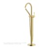 Ruvati Lucia Single Handle Tall Floor Mounted Freestanding Tub Filler Faucet in Brushed Gold - RVF5338SG