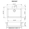 Ruvati 27 x 20 inch Drop-in Topmount Granite Composite Single Bowl Kitchen Sink - Arctic White - RVG1027WH