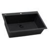 Ruvati 30 x 20 inch epiGranite Drop-in Topmount Granite Composite Quartz Single Bowl Kitchen Sink - Midnight Black - RVG1030BK