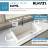 Ruvati 33 x 22 inch epiGranite Drop-in Topmount Granite Composite Quartz Single Bowl Kitchen Sink - Caribbean Sand - RVG1033CS