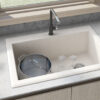 Ruvati 33 x 22 inch epiGranite Drop-in Topmount Granite Composite Quartz Single Bowl Kitchen Sink - Caribbean Sand - RVG1033CS