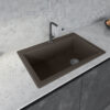 Ruvati 33 x 22 inch epiGranite Drop-in Topmount Granite Composite Quartz Single Bowl Kitchen Sink - Espresso Brown - RVG1033ES