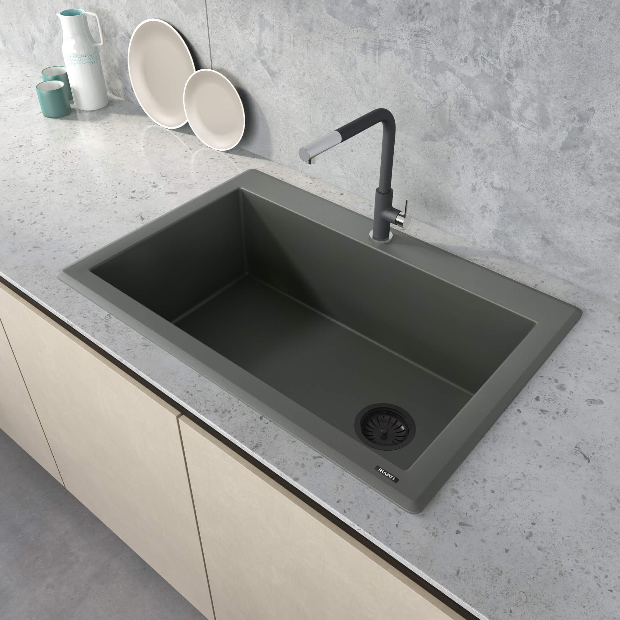 Juniper Green Kitchen Granite Sink