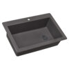 Ruvati 33 x 22 inch epiGranite Drop-in Topmount Granite Composite Quartz Single Bowl Kitchen Sink - Urban Gray - RVG1033UG