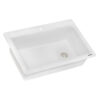 Ruvati 33 x 22 inch epiGranite Drop-in Topmount Granite Composite Quartz Single Bowl Kitchen Sink - Arctic White Matte - RVG1033WH