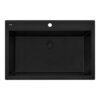 Ruvati 33 x 22 inch epiGranite Drop-in Topmount Granite Composite Quartz Single Bowl Kitchen Sink - Midnight Black - RVG1080BK