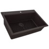 Ruvati 33 x 22 inch epiGranite Drop-in Topmount Granite Composite Quartz Single Bowl Kitchen Sink - RVG1080ES