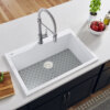 Ruvati 33 x 22 inch epiGranite Drop-in Topmount Granite Composite Quartz Single Bowl Kitchen Sink - Arctic White Matte - RVG1080WH