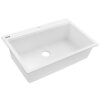 Ruvati 33 x 22 inch epiGranite Drop-in Topmount Granite Composite Quartz Single Bowl Kitchen Sink - Arctic White Matte - RVG1083WH