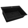 Ruvati 33-inch Granite Composite Quartz Workstation Matte Black Drop-in Topmount Kitchen Sink - RVG1306BK