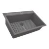 Ruvati 33-inch Granite Composite Quartz Workstation Drop-in Topmount Kitchen Sink Urban Gray - RVG1306UG