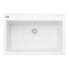 Ruvati 33-inch Granite Composite Quartz Workstation Drop-in Topmount Kitchen Sink Matte White Matte - RVG1306WH