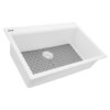 Ruvati 33-inch Granite Composite Quartz Workstation Drop-in Topmount Kitchen Sink Matte White Matte - RVG1306WH