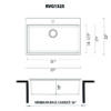 Ruvati 33-inch epiRock Workstation Warm White Topmount Kitchen Sink - RVG1325WB