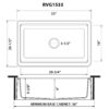 Ruvati 33-inch Arctic White Matte Farmhouse Granite Composite Quartz Workstation Apron-front Kitchen Sink - RVG1533WH